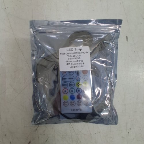 RGB LED STRIP LIGHT WITH REMOTE & ADHESIVE BACK - 5V - 4FT (BLACK) image 6