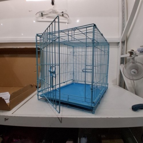 MIDWEST FOLDABLE SMALL METAL DOG CRATE -24" X 18" X 19" - LIGHT BLUE (MODEL: 1524DD) image 2