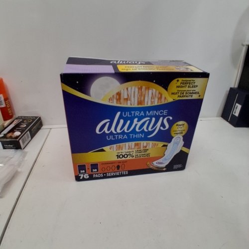 76PK ALWAYS ULTRA THIN OVERNIGHT PADS UNSCENTED WITH WINGS image 3