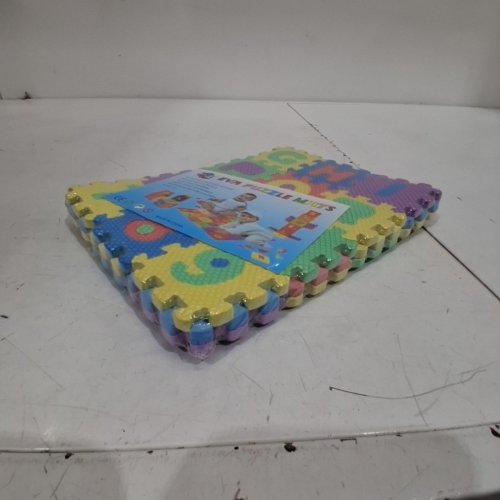 36PC KIDS' EVA FOAM INTERLOCKING ALPHABET AND NUMBER PUZZLE PLAY MAT TILES - 2" X 2" - MULTICOLOR image 4