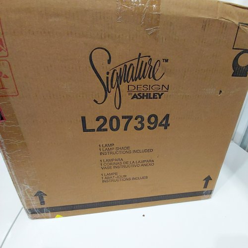 SIGNATURE DESIGN BY ASHLEY SARIA TABLE LAMP - BROWN (ITEM: L207394) image 2