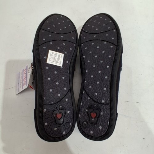 WOMEN'S SKECHERS BOBS PLUSH PEACE & LOVE SLIP-ON SHOES - 8 WIDE - BLACK (MODEL: 33645W/BLK) image 4