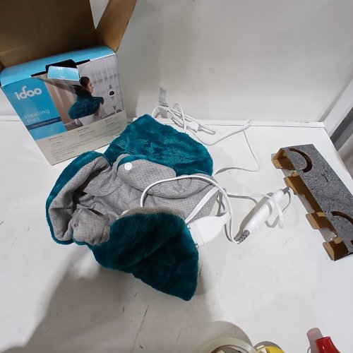 IDOO ELECTRIC HEATING PAD FOR NECK AND SHOULDER PAIN OR DISCOMFORT - 19" X 24" - BLUE image 3