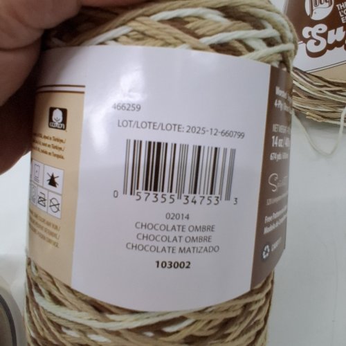 2PK LILY SUGAR'N CREAM YARN - 674 YARD EACH - CHOCOLATE OMBRE image 2