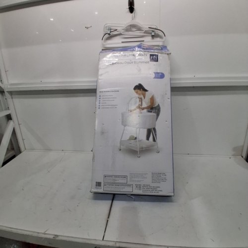 DELTA CHILDREN SWEET SLUMBER BASSINET - 18" X 32" X 45" - WHITE/GREY (MODEL: F11) image 6