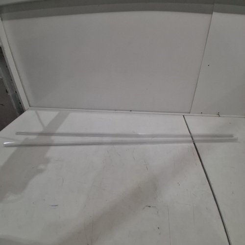 2 SHOWER DOOR BOTTOM FRAMELESS SEAL PVC STRIP M SHAPE - 10MM THICK - 39" - CLEAR image 2