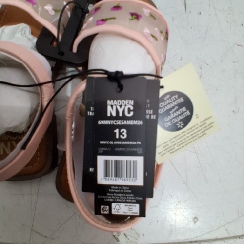 GIRL'S MADDEN NYC EMBROIDERED FLORAL SANDALS - SIZE 13 - PINK (STYLE : 889487989530) image 5