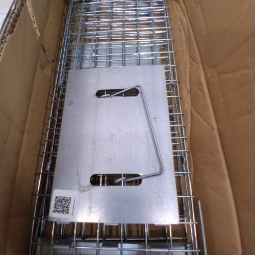 HUMANE GALVANIZED IRON ANIMAL TRAP - 24" X 8" X 8" - SILVER (MODEL: LB-18) image 4