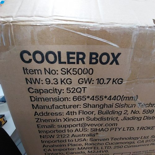 LIGHTWEIGHT HARD COOLER WITH ICE RETENTION PACK AND BASKET - 52QT - WHITE (MODEL: SK5000) image 2