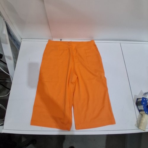 WOMEN'S ISAAC MIZRAHI LIVE! ESSENTIALS ELASTIC WAIST CULOTTE PANTS - LARGE - ORANGE image 2