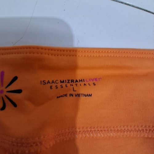 WOMEN'S ISAAC MIZRAHI LIVE! ESSENTIALS ELASTIC WAIST CULOTTE PANTS - LARGE - ORANGE image 3