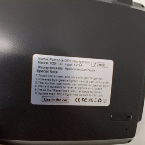 PORTABLE GPS NAVIGATION SYSTEM - 7" - BLACK (MODEL:X20-1-C) image 3