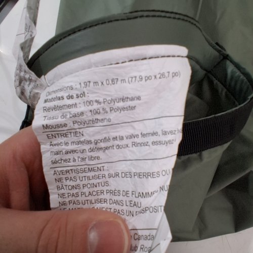 SUGARLAKE GEAR 3D SELF INFLATING CAMPING SLEEPING PAD - 77.9" X 26.7" X 4" - GREEN (MODEL: 1996815) image 2