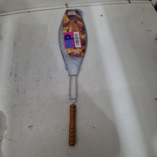 SEAFOOD FISH GRILLING BASKET WITH HANDLE - 26" image 2