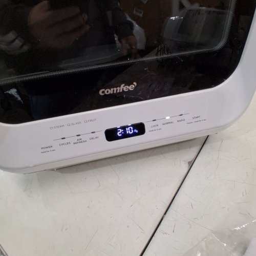 COMFEE COUNTERTOP DISHWASHER, SMALL PORTABLE DISH WASHER WITH BUILT IN 5L WATER TANK, 17.13" X 17.24" X 16.53" - WHITE (MODEL: CDC17P0AWW) image 2