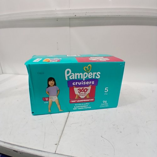 96PK PAMPERS PULL ON CRUISERS 360° 100% LEAKPROOF FIT DISPOSABLE BABY DIAPERS - SIZE 5 (27LBS+) image 2