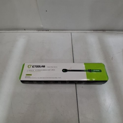 3PC ETOLAB 1/2" DRIVE CLICK TORQUE WRENCH SET - 10-170 LBF.FT / 10-227 N.M - GREEN/BLACK (MODEL: TW170F PRO) image 7