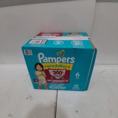 68PK PAMPERS SWADDLERS DISPOSABLE DIAPERS - SIZE 6 image 3