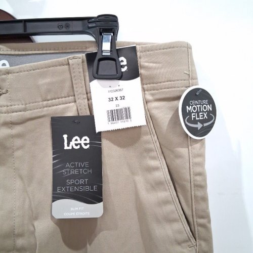 MEN'S LEE SLIM FIT ACTIVE STRETCH PANTS - 32W X 32 L - KHAKI image 3