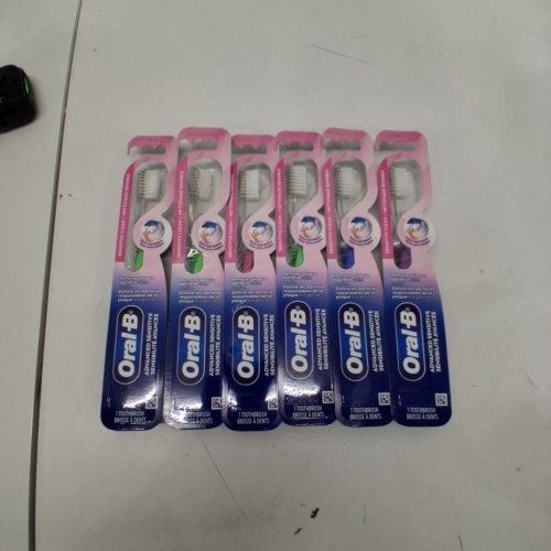 6 ASSORTED ORAL-B ADVANCED SENSITIVE TOOTHBRUSHES-ASSORTED COLOURS image 3