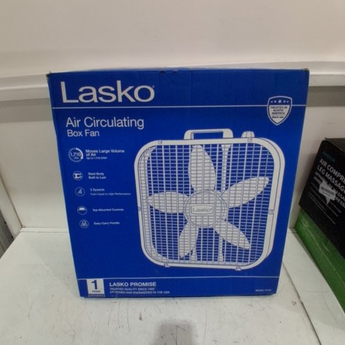 LASKO AIR CIRCULATING BOX FAN - 20" - WHITE image 7