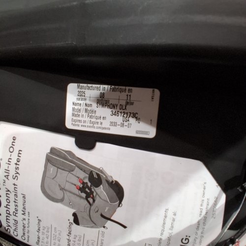 EVENFLO SYMPHONY DLX ALL-IN-ONE CONVERTIBLE CAR SEAT WITH EASY CLICK INSTALL - ASHLAND GREY (MODEL: 34612173C) image 2