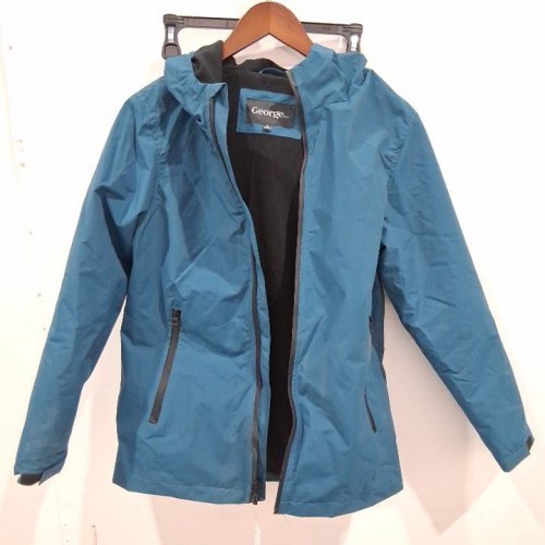 BOY'S GEORGE HOODED RAIN JACKET - EXTRA LARGE (14/16) - BLUE image 2