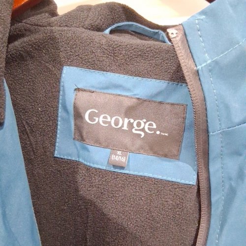 BOY'S GEORGE HOODED RAIN JACKET - EXTRA LARGE (14/16) - BLUE image 3