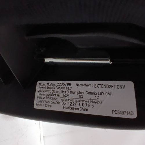 GRACO EXTEND2FIT CONVERTIBLE CAR SEAT - 4-65LB CAPACITY - ASHTEN GREY (MODEL : 2235796) image 2