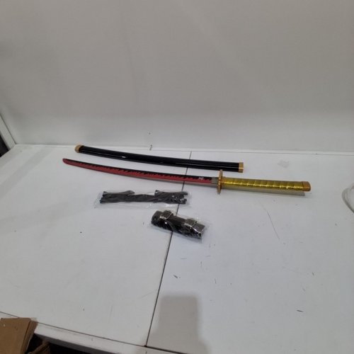 DEMON SLAYER REPLICA AGATSUMA ZENITSU SWORD - 41" - RED / GOLD / BLACK image 2