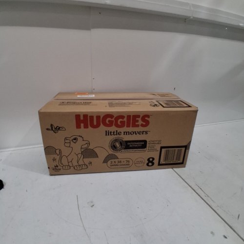 76PK HUGGIES LITTLE MOVERS BABY DIAPERS - SIZE 8 image 3