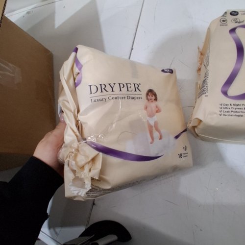 36PK DRYPER LUXURY COUTURE DIAPERS - SIZE 6 - WHITE image 3