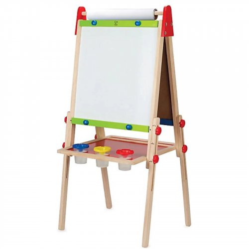 HAPE ALL-IN-1 WHITEBOARD/CHALKBOARD DRAWING, WRITING, COLOURING EASEL - 21.9" X 42.5" - MULTICOLOUR (MODEL: E1010) image 2