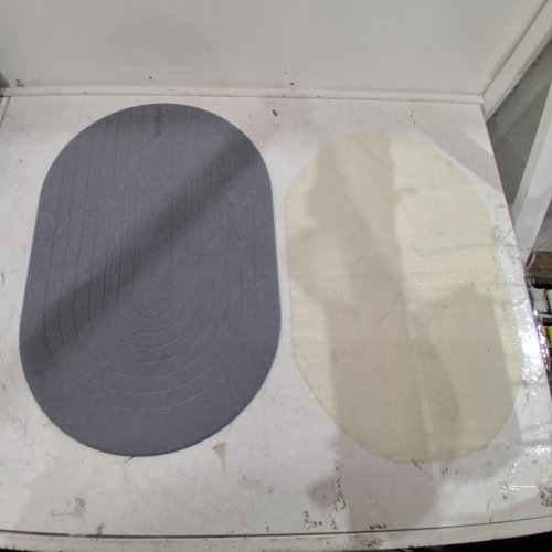 NATUREVA HOME SUPER ABSORBENT, QUICK DRY, NON SLIP STONE BATH MAT - 24" X 15.5" - GRAPHITE image 2