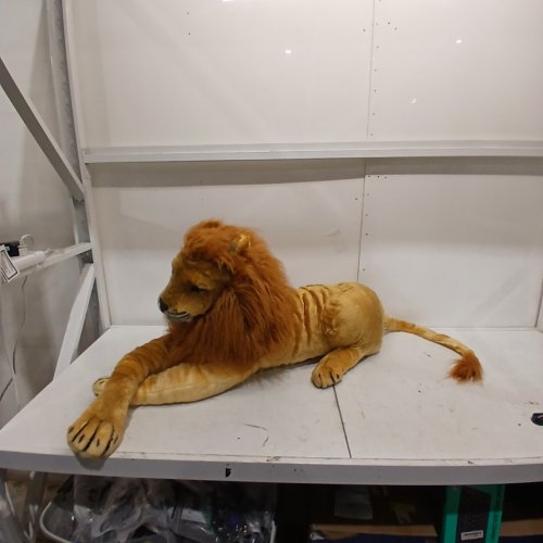 MELISSA & DOUG GIANT LIFE-LIKE STUFFED PLUSH LION - 20" X 15" X 52" - BROWN image 2