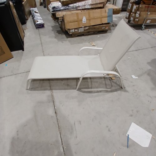 MAINSTAYS OUTDOOR PATIO POOL LOUNGER WITH 250 LBS CAPACITY - 26.4" X 74.4" X 26.4" - BEIGE image 5