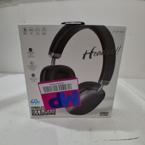 WIRELESS STEREO HEADPHONES - 40H - BLACK (MODEL: SY-BT1632) image 4