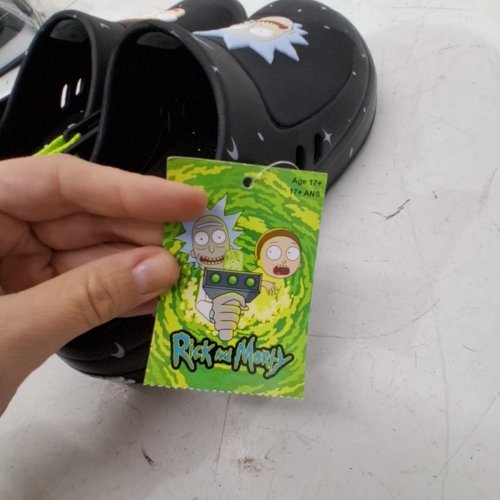 MEN’S RICK AND MORTY CLOG SANDALS - 8 - BLACK/GREEN image 4