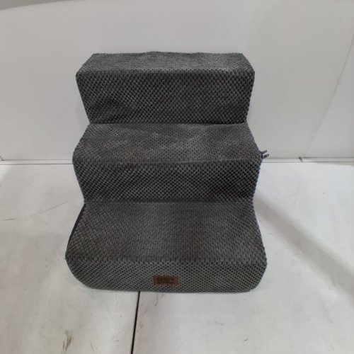 EHEYCIGA 3-STEP DOG STAIRS WITH NON-SLIP BOTTOM - MEDIUM/LARGE DOGS - GREY image 2