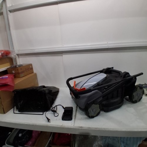 LITHELI U20 HANDY SERIES BRUSHLESS LITHIUM-ION PUSH CORDLESS ELECTRIC LAWN MOWER - 20V - 2AH - 13" - WHITE/BLACK/ORANGE (MODEL: U20L-M02-0A110) image 2