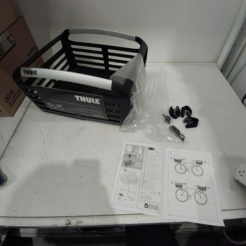 THULE PACK N PEDAL BASKET FOR BICYCLE BACK OR FRONT RACK - BLACK/SILVER (MODEL: 100050) image 2