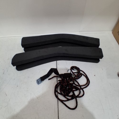 2PC PELICAN BOATS UNIVERSAL KAYAK CAR ROOF TOP CARRIER KIT - FITS ALL VEHICLES - BLACK (MODEL: PS0481-3) image 2