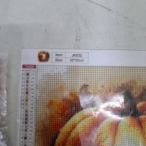 PUMPKIN DIAMOND PAINTING KIT -14" X 14" - MULTICOLOUR (MODEL: JK832) image 2