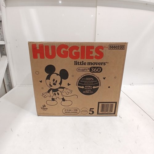 168PK HUGGIES DISNEY LITTLE MOVERS BABY DIAPERS - SIZE 5 (OVER 27LB) - MICKY MOUSE image 2