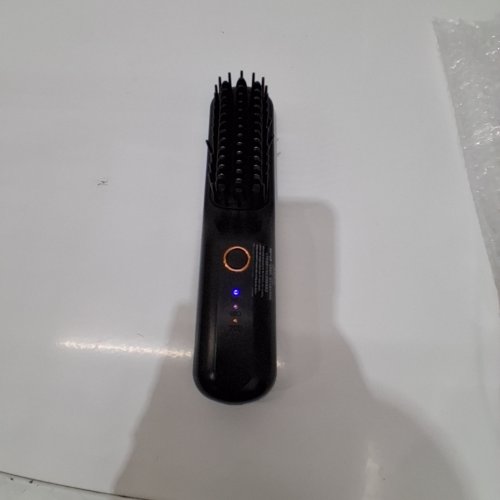 ZCJ PORTABLE RECHARGABLE STRAIGHTENING BRUSH WITH 3 HEAT SETTINGS - 320°F/356°F/392°F - BLACK image 2
