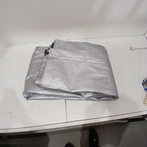 UNBRANDED OUTDOOR MULTIPURPOSE PLASTIC TARP - 12FT X 9.5FT - GREY image 3