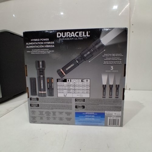 4PK DURACELL HYBRID LED FLASHLIGHTS - 1500LM - BLACK (MODEL:1806270) image 3