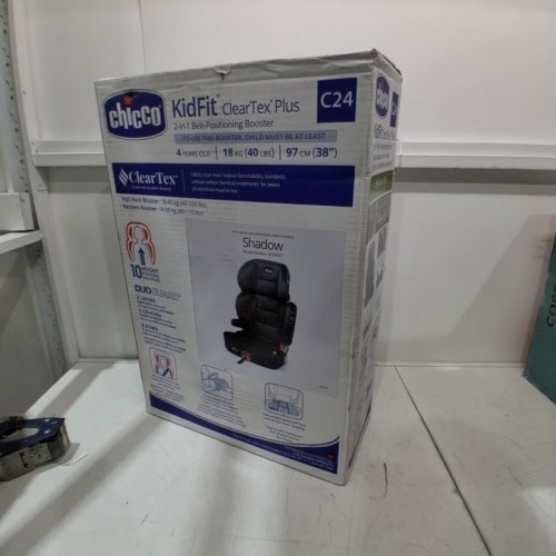 CHICCO KIDFIT CLEARTEX PLUS 2-IN-1 BOOSTER CAR SEAT - FOR AGES 4 YEARS AND UP - 40-110 LBS - BLACK & GREY (MODEL: 8708927) image 5