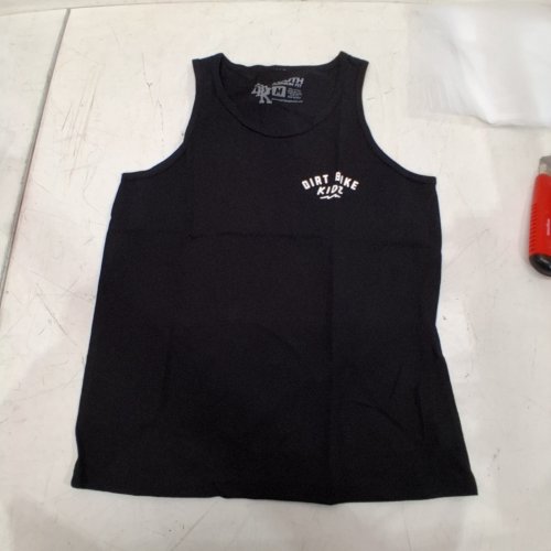 BOYS DIRT BIKE KIDZ 12 O'CLOCK PREMIUM TANK - MEDIUM -BLACK image 2
