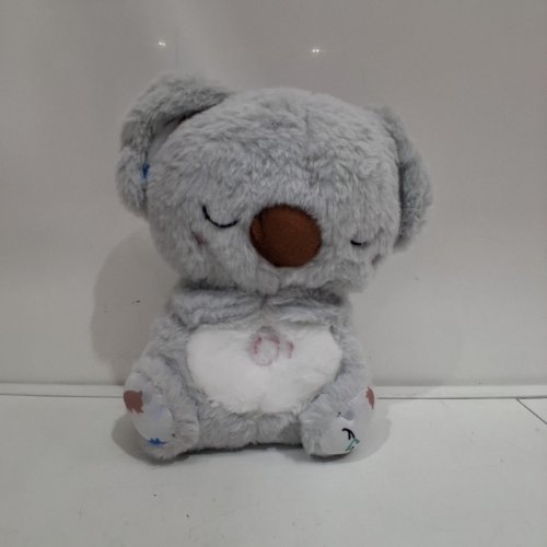KOALA BEAR STUFFED ANIMAL PLUSH TOY WITH EMBROIDERED SLEEPING FACE - 10" - GREY AND WHITE image 3